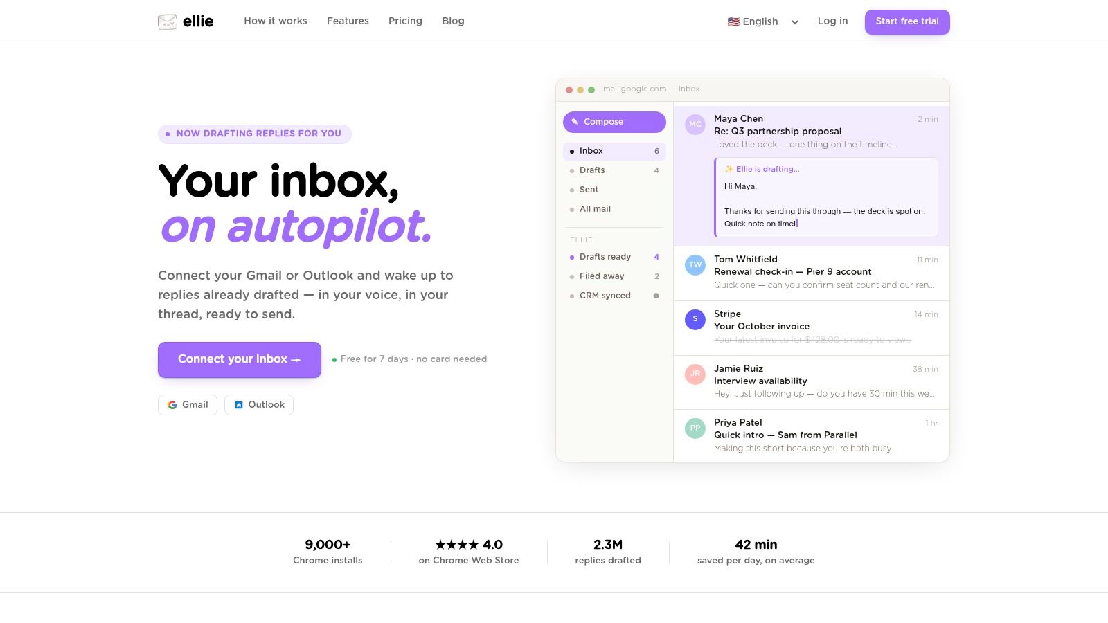 Screenshot from https://tryellie.com