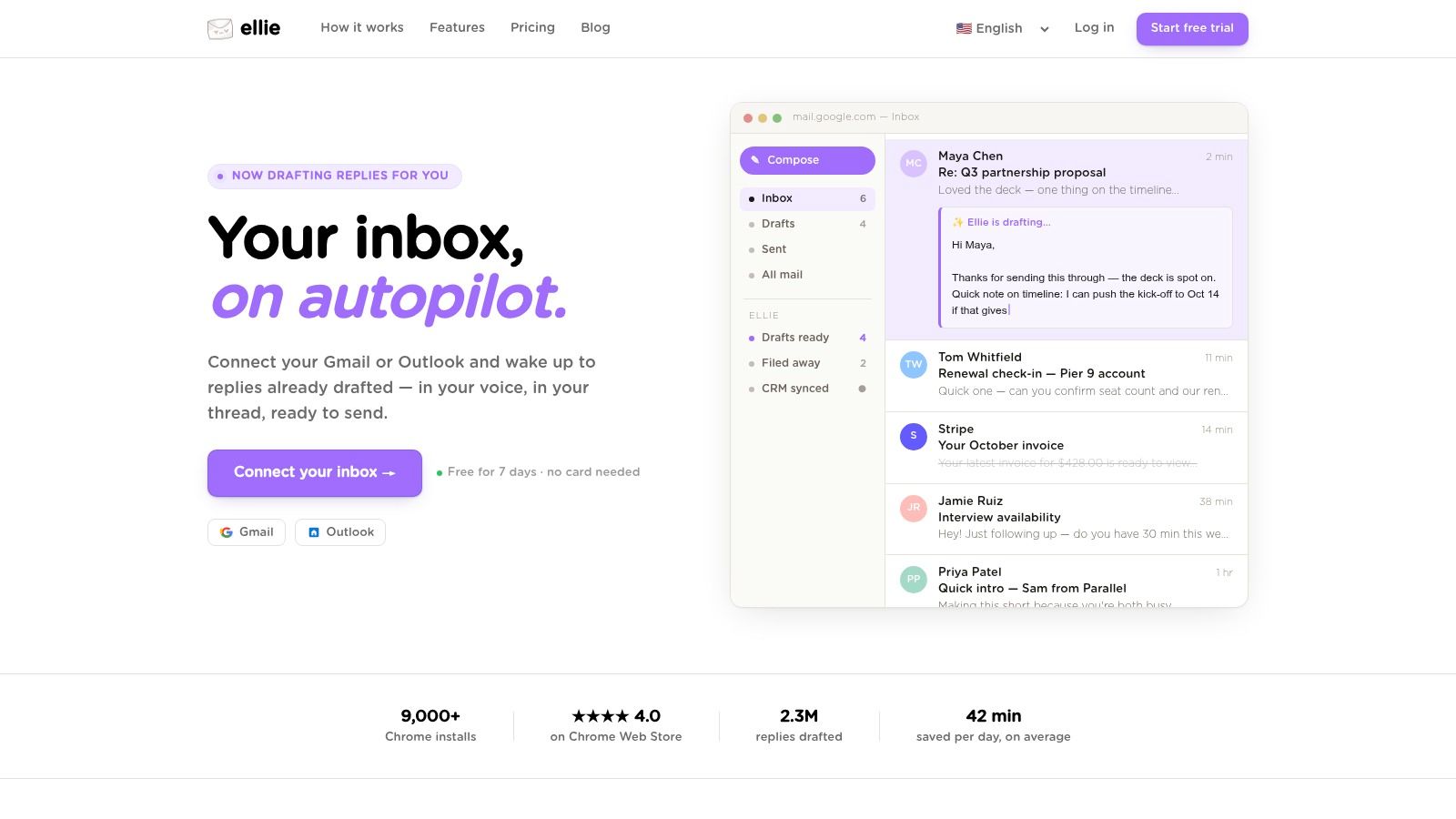 Screenshot from https://tryellie.com